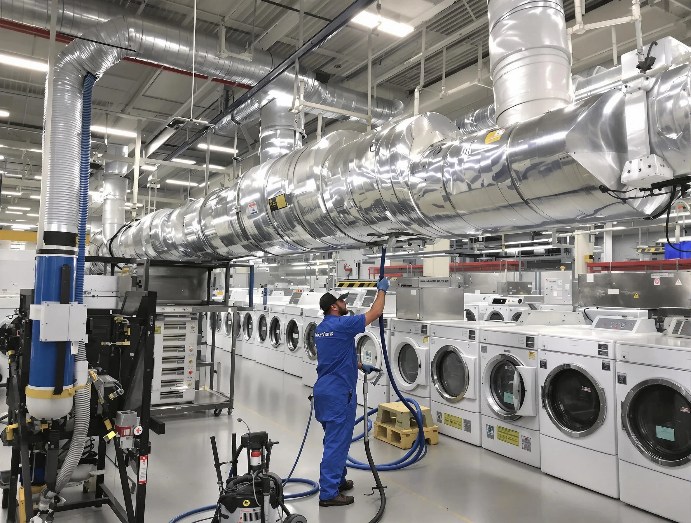 Castle Shannon Dryer Vent Cleaning team performing heavy-duty industrial dryer vent cleaning in Castle Shannon